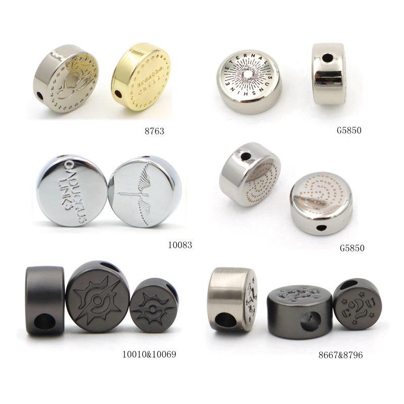 12mm Metal Alloy Beads Round Bracelet Spacer Beads Corrosion Resistant Custom Brand Name