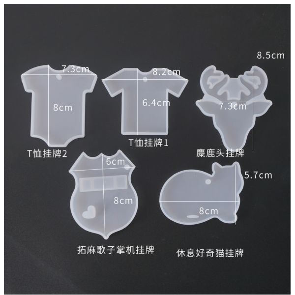 DIY crystal dropper mold hanging whale deer head cup decoration pendant hanging silicone mold
