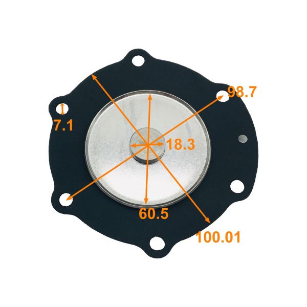 1 temperatura de trabajo -20 del diafragma de la válvula NBR del pulso electromágnetico del 1/2” - 230℃