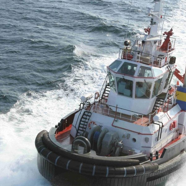 Las barras para remolcadores de 1000 mm son de caucho sólido resistente a la corrosión por agua salada.