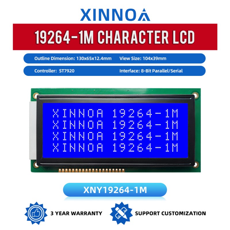 19264-1M Blue Film LCM LCD Module Power Instrument Equipment ST7920 Chinese Font Library LCD Screen