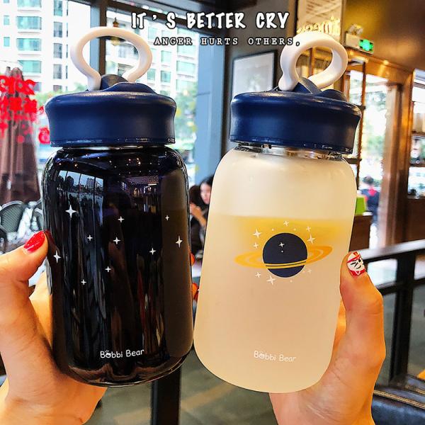 15oz os adultos Matte Unbreakable Glass Water Bottle 460ml personalizaram o logotipo