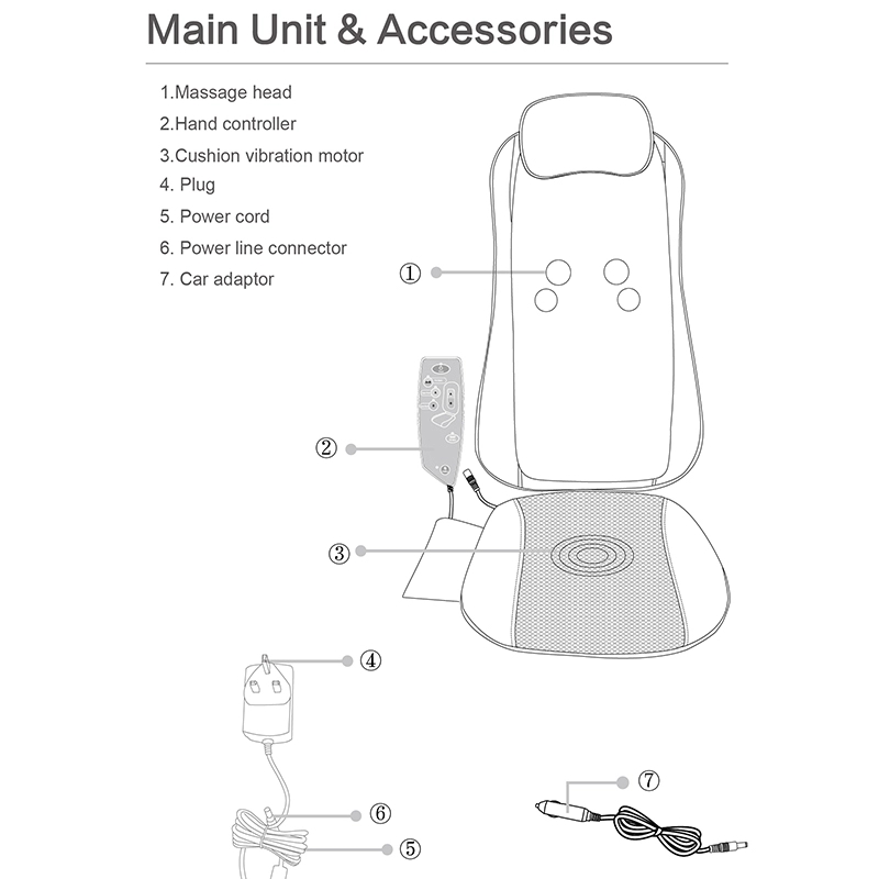 Home Office Chair Massage Pad Infrared Heat Kneading Electric Shiatsu Back Seat Massage Cushion