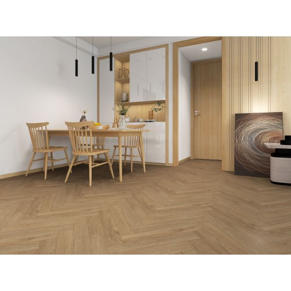 100% Virgin 4.0mm-7mm Spc Herringbone Flooring Spc Lvt Click Flooring Multilayer