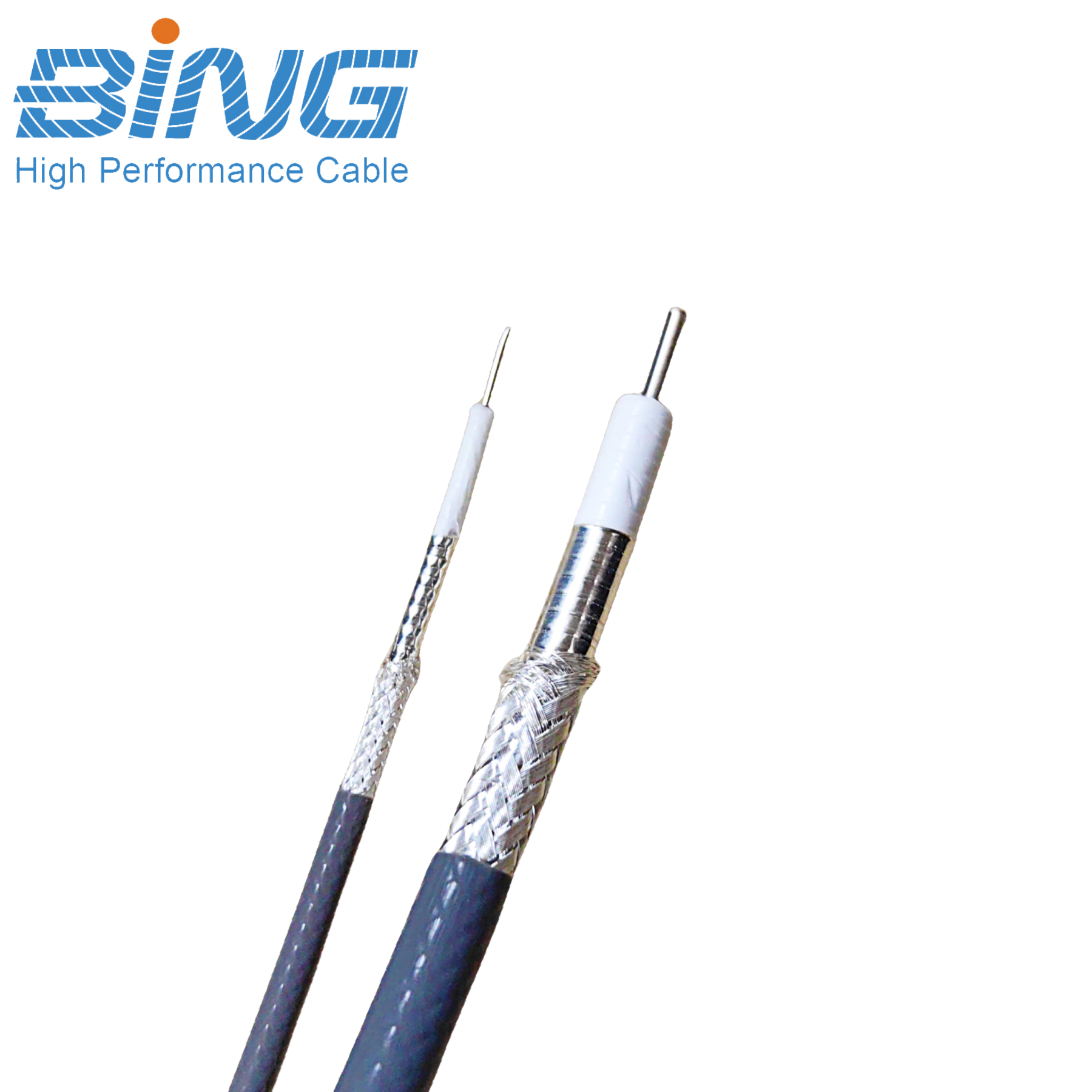 28AWG Foam-Flex 047 Low Loss Microwave Coaxial Cable Foamed PTFE Insulation  for Communication