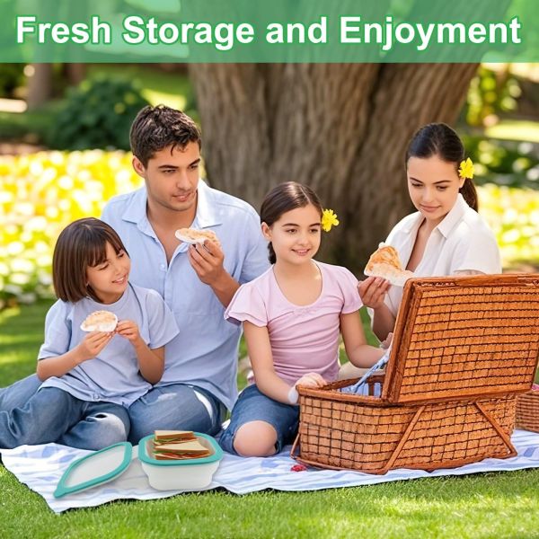 Reusable And Collapsible Silicone Lunch Box With Leakproof Airtight Seal – BPA-Free, Food-Grade, Microwave & Freezer Safe, Eco-Friendly And Durable Food Storage Container For Meal Prep, Office, School