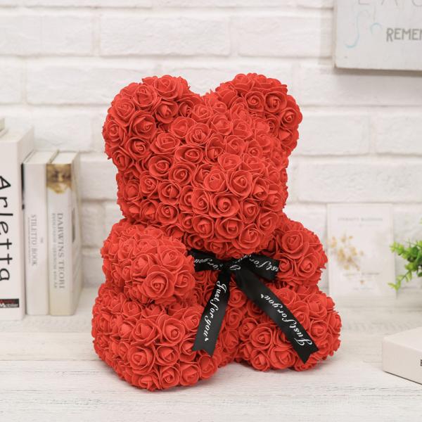 Large Rose Bear Foam / PE Handmade Artificial Flowers for Valentine Day Gift 70cm