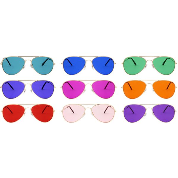 UV400 Protection Blue Lens Sunglasses Mood Relax Therapy Sunglasses