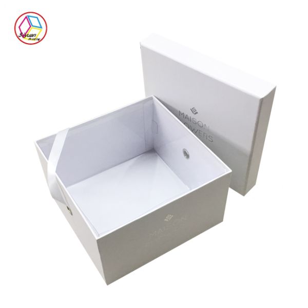 Двухкусочная подарочная коробка шоколадного торта для цвета белизны партии праздника