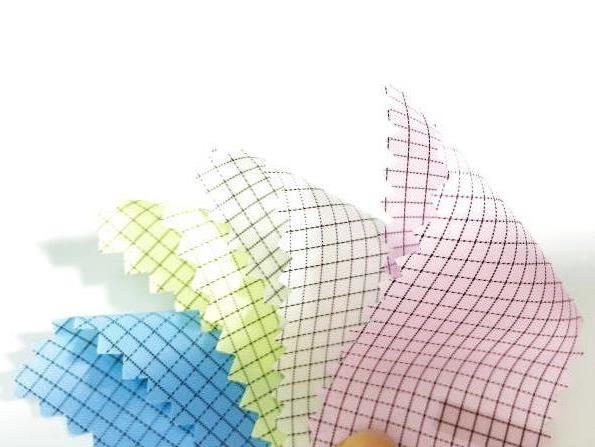 Antistatic 2.5mm Grid ESD Fabric Polyester 1/2 Twill White Blue Yellow Pink Stock