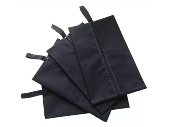 Waterproof 600D Non Woven Shopping Bag Oxford Travel Shoe Storage Organizer With Zipper Closure