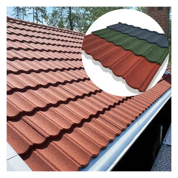 Durable Zinc Stone Coated Roof Tiles 0.4mm Thickness
