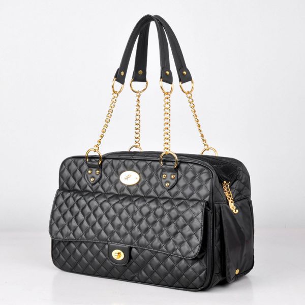 Дизайн моды Решетка собачьи сумки Металлическая Золотая цепочка Домашние животные