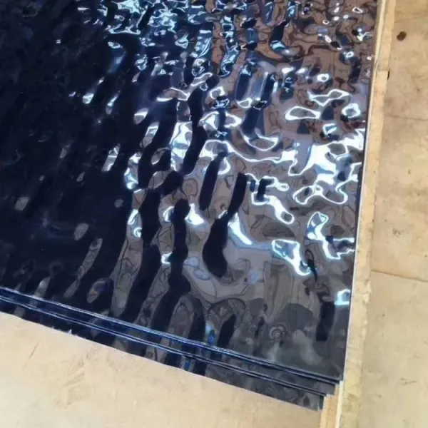 Mirror Polished 430 Grade Cold Rolled Water Ripple Stainless Steel Sheet with PVD Color