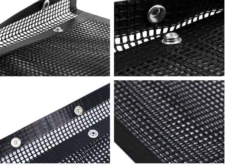 Black Outdoor Picnic Tool Reusable Non Stick BBQ Grill Bag Food Grade