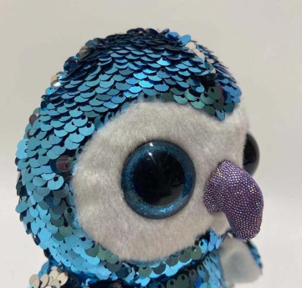 Hot Selling Voice Recording & Repeating Plush Flip Sequin Penguin Toy