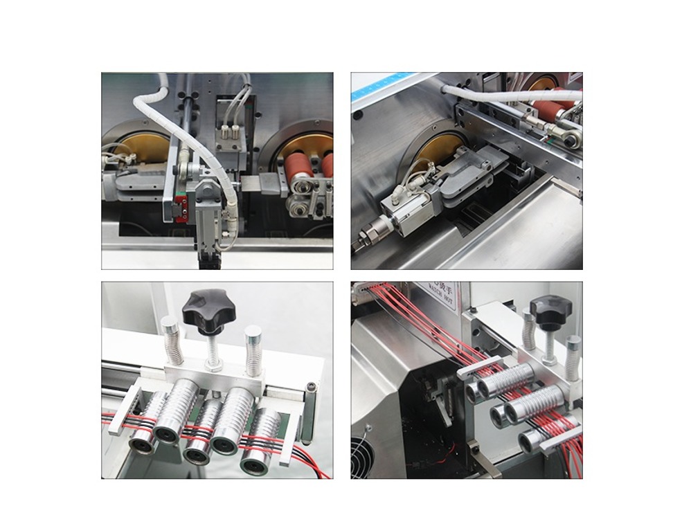 Full Automatic Cable Cutting Stripping Machine Double Side Wire Soldering Machine High Speed