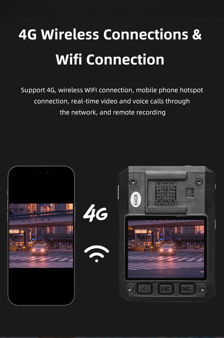 OEM/ODM Mini 4G Body Worn Camera Support Wifi and GPS with IR Night Vision IP65 Waterproof Body Camera for Security Guard