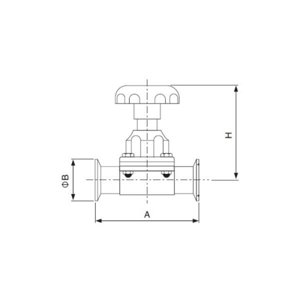 Tri - Clover / Clamp Diaphragm Stainless Steel Valves EPDM Sealing For Food / Brewery