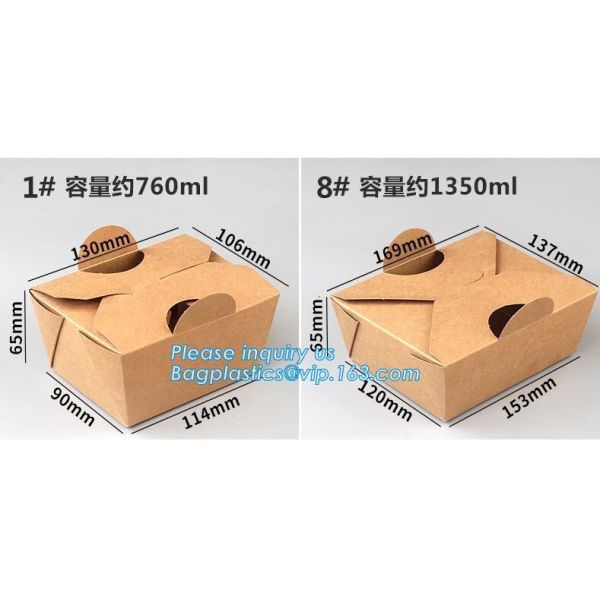 Disposable brown kraft paper boat paper food tray,Latest design food grade cardboard food fold paper boat trays bagease