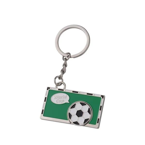 Porte-clés de football personnalisés en alliage de zinc durable, souvenirs personnalisés