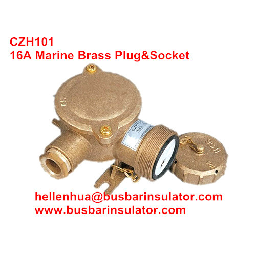 10A/16A marine brass plug&socket CZH101 waterproof socket handware in bulk