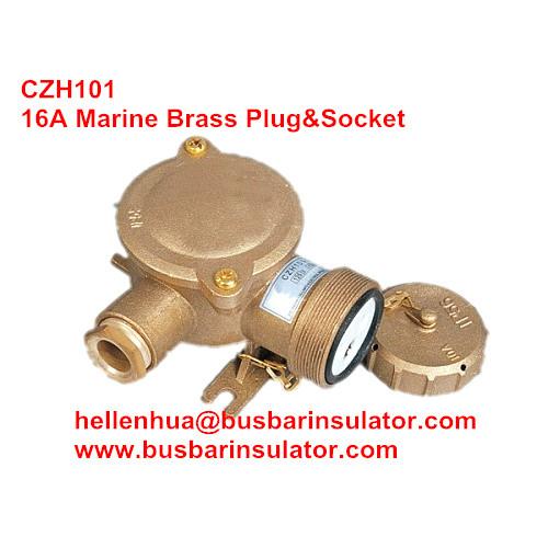 10A/16A marine brass plug&socket CTH101 high current brass electrical plug in bulk