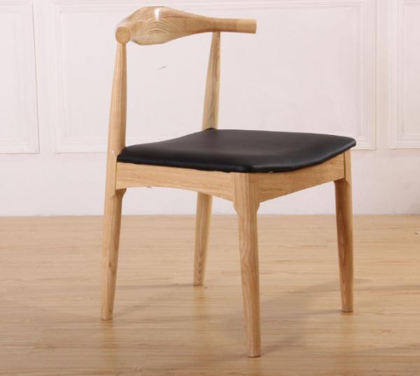 Hans Wegner Replica Horn Design Solid Oak Wood Restaurant Dining Chair