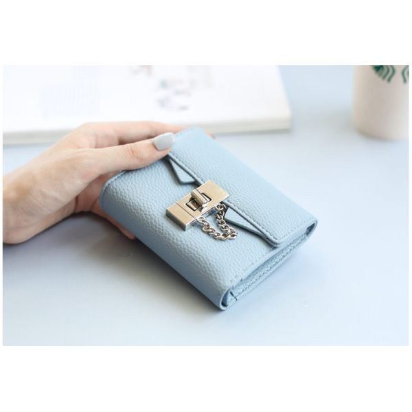 The new wallet female short paragraph Korean fashion simple lock women's purse