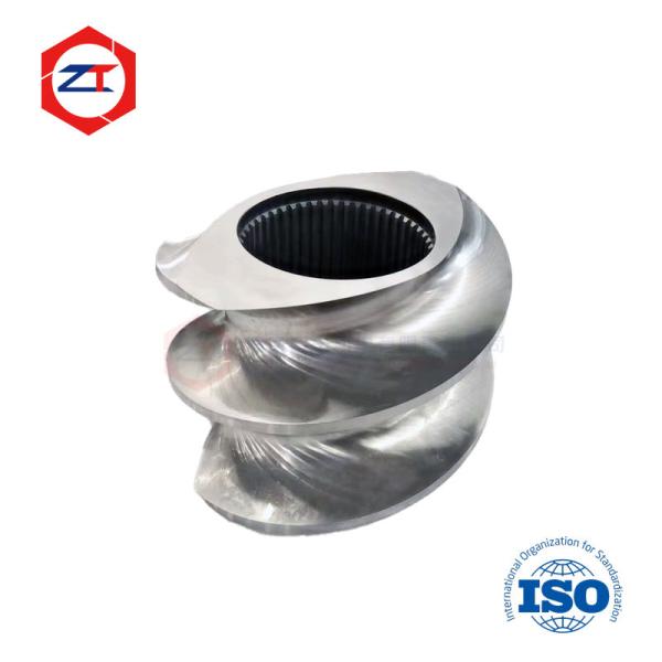 Precision Reverse Thread Twin Screw Elements SKD61 Steel 60HRC Hardness For Engineering Plastic Compounding