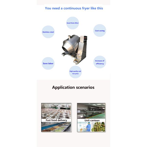 stainless steel meat floss fried rice stir fryer machine