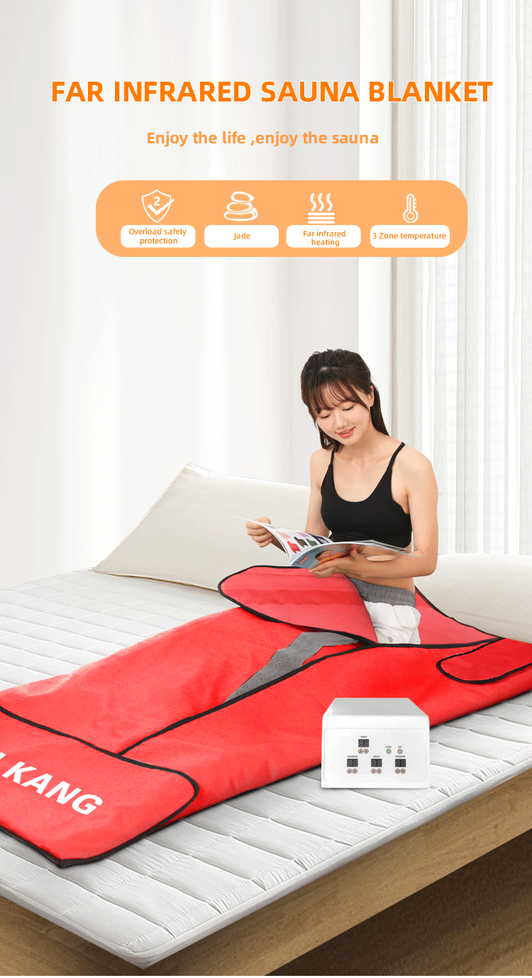 Нефритовый турмалин камень Дальний инфракрасный саунный одеял Корпус 110V