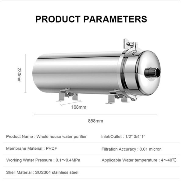 Wholesale Stainless Steel Ultra Water Filtration System UF Membrane Water Purifier