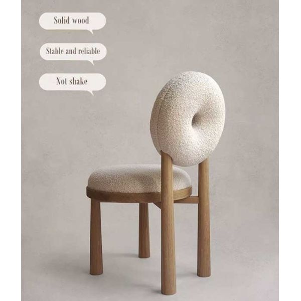 Chaises dinantes en bois de loisirs de tissu de chaise de style nordique unique de conception