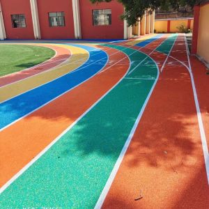 13mm Thickness Water Permeable Athletic Running Tracks with EPDM SBR Granules Material for Long Service Life
