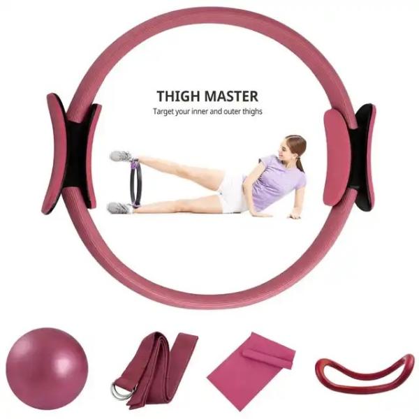 Wholesale Home Use 5pcs Mini Gym Ball Yoga Belt Latex Band and Pilates Ring Set