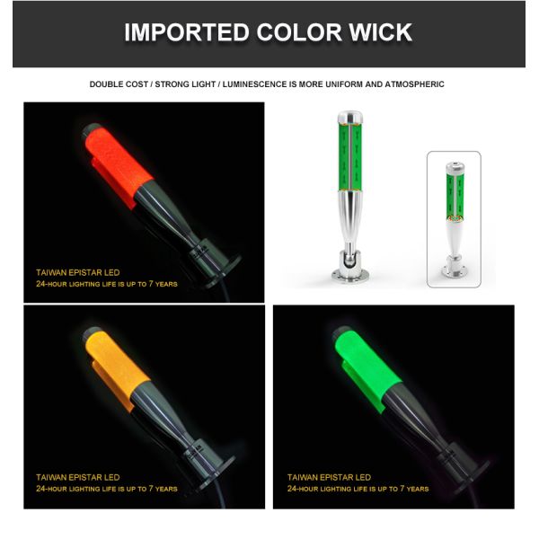 Feu de signalisation à LED DC 24V pour machine CNC, feu d'avertissement à LED en aluminium, stable
