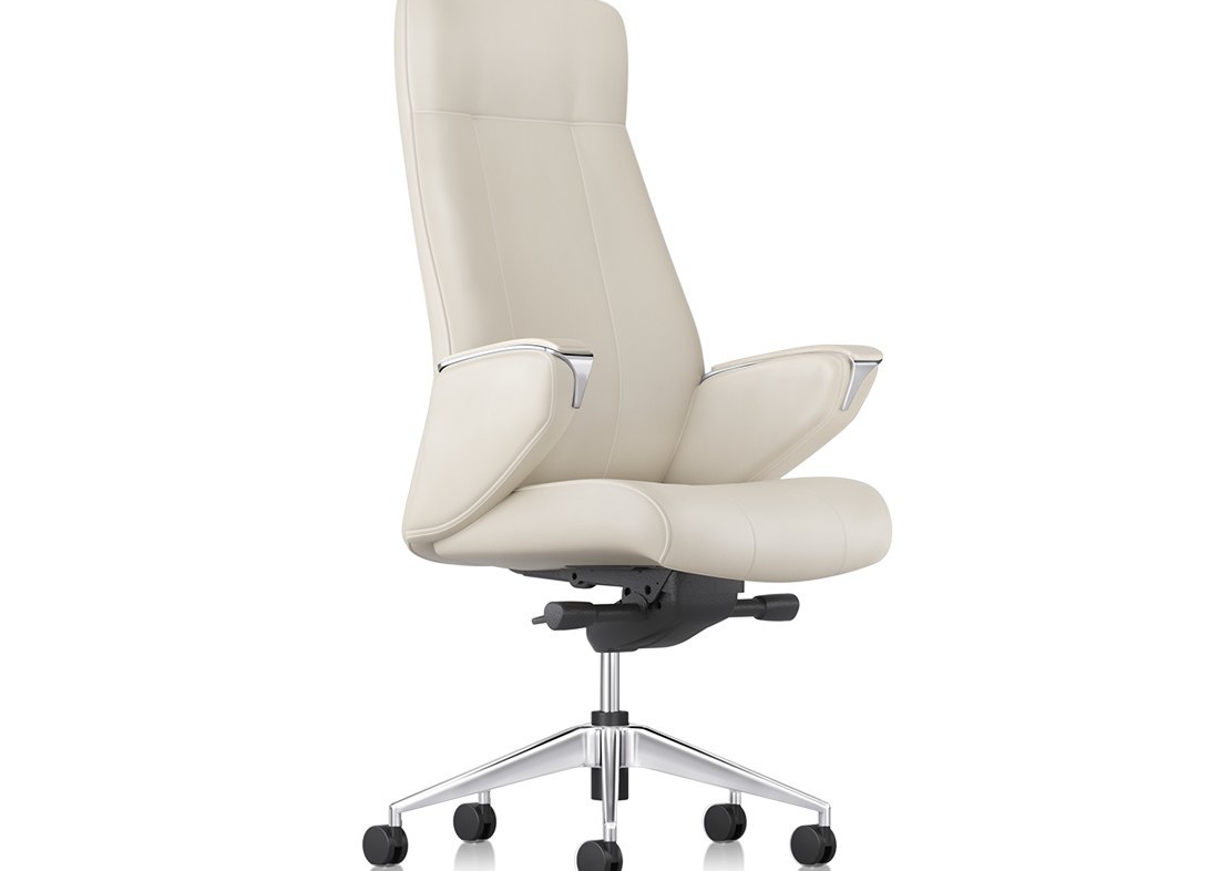 Modern Retro Styling Leather Chair with L-Shape Structure and Multiple Size Options for Office or Task Use