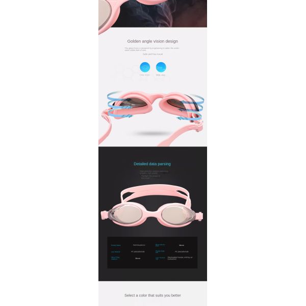 Anti UV Kids Swimming Goggles Outdoor Swimming Goggles With Earbud Set 15.5-5-7CM