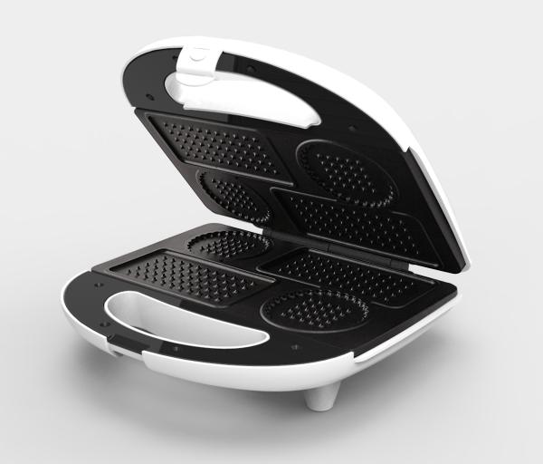 Waffle Maker Snack And Sandwich Maker With Optional Waffle / Donut / Cupcake Plates