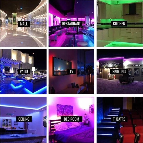 C.C coloré 5V de la bande à tube en ruban du phare LED de voiture d'USB SMD 5050 RVB flexible