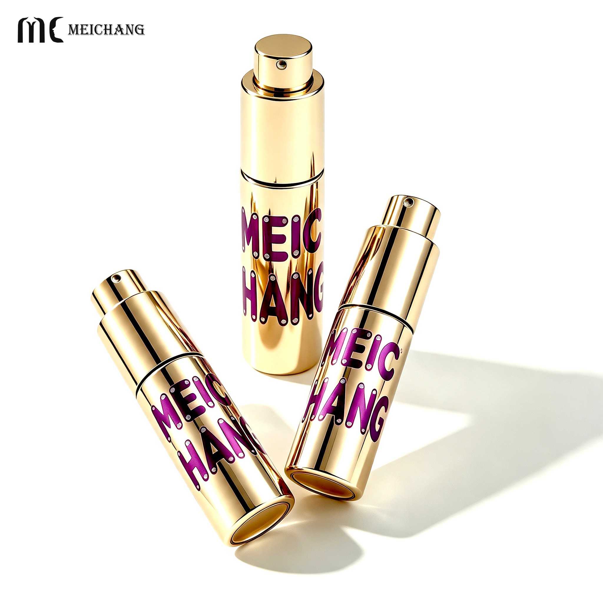 15ml 30ml 50ml Custom Airless Fine Mist Spray Bottle with Rotating Lock Design for Skincare Packaging(MC-296)