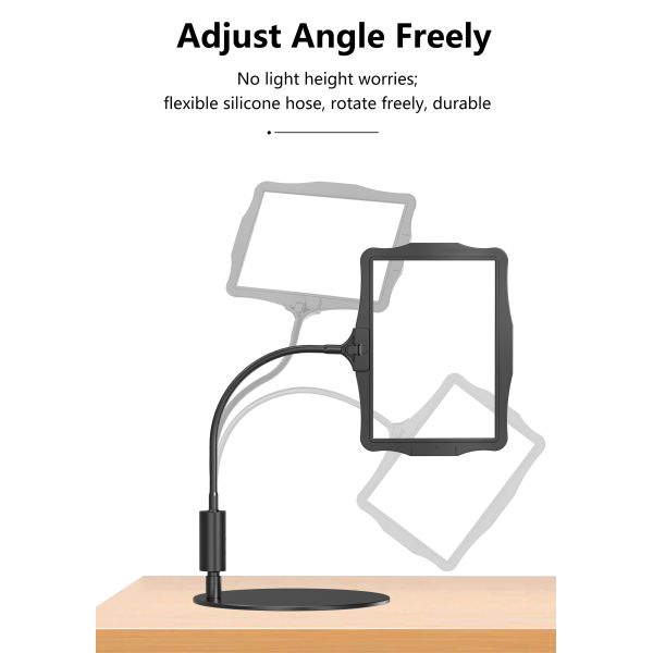 Desktop Movable Height Adjustable Floor Screen LED Magnifier Acrylic Detachable Switchable Lenses 48 Bright Eye-Care Reading