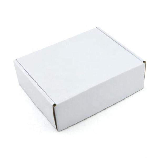 White 3 Layer Corrugated Shipping Boxes Paper Cardboard Custom Printed