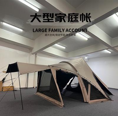 Tente de camping familiale Shell Tunnel Une chambre à coucher Pyramide Quatrième saison