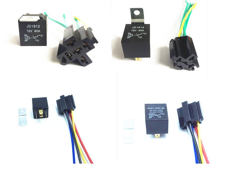 JD2912 24V 40A 5 pins mini vehicle electric automotive car auto relay with bracket