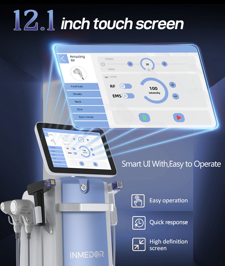 12.1Inch Touch Screen Collagen Regeneration Ice Hammer EMS Fractional RF Microneedling Machine