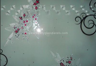 Stained Translucent Acid Ecthed Glass 6mm 8mm Laminated Glass Floor Panels