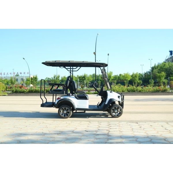 New 2+2 Seater Electric Golf Cart With Top Speed ​​Of 40mph And 12 Inch Road Tires Steel Body Mph Showed