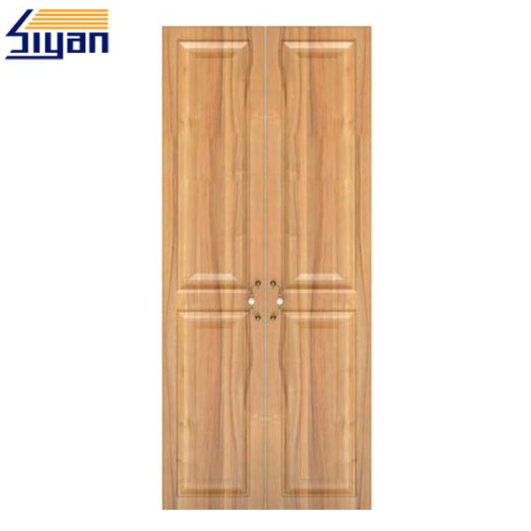 Wood Grain Wardrobe Closet Doors Scratch Resistant For Bedroom Furniture